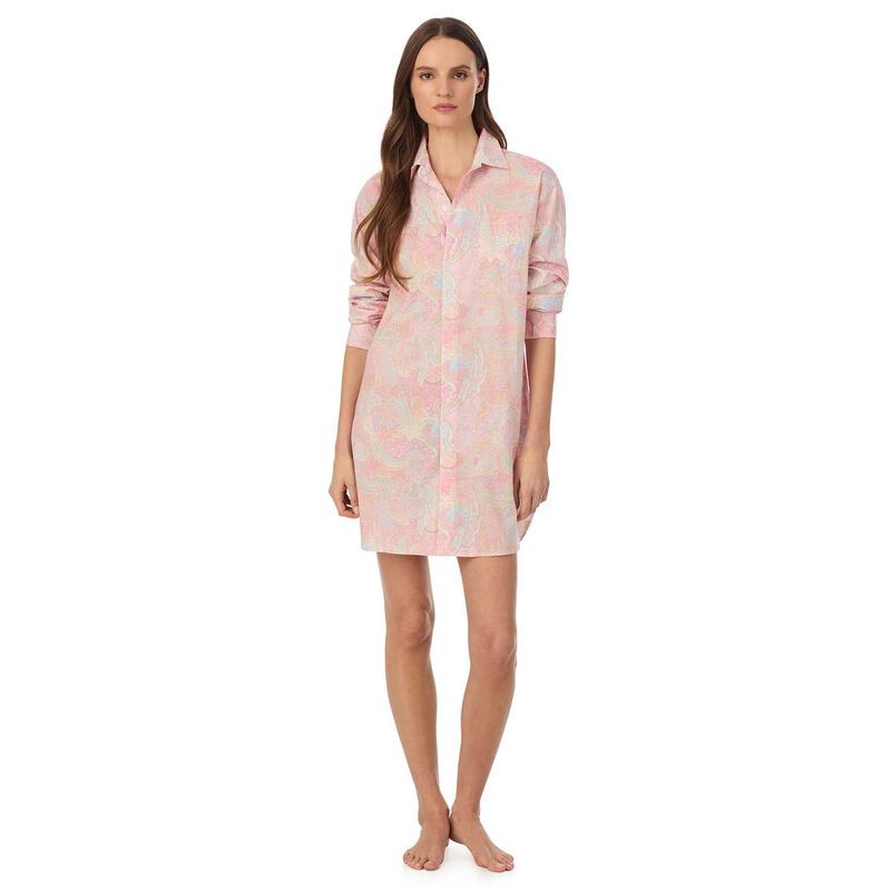 Lauren Ralph Lauren Cotton Lawn L/S His Shirt Sleepshirt image number 0